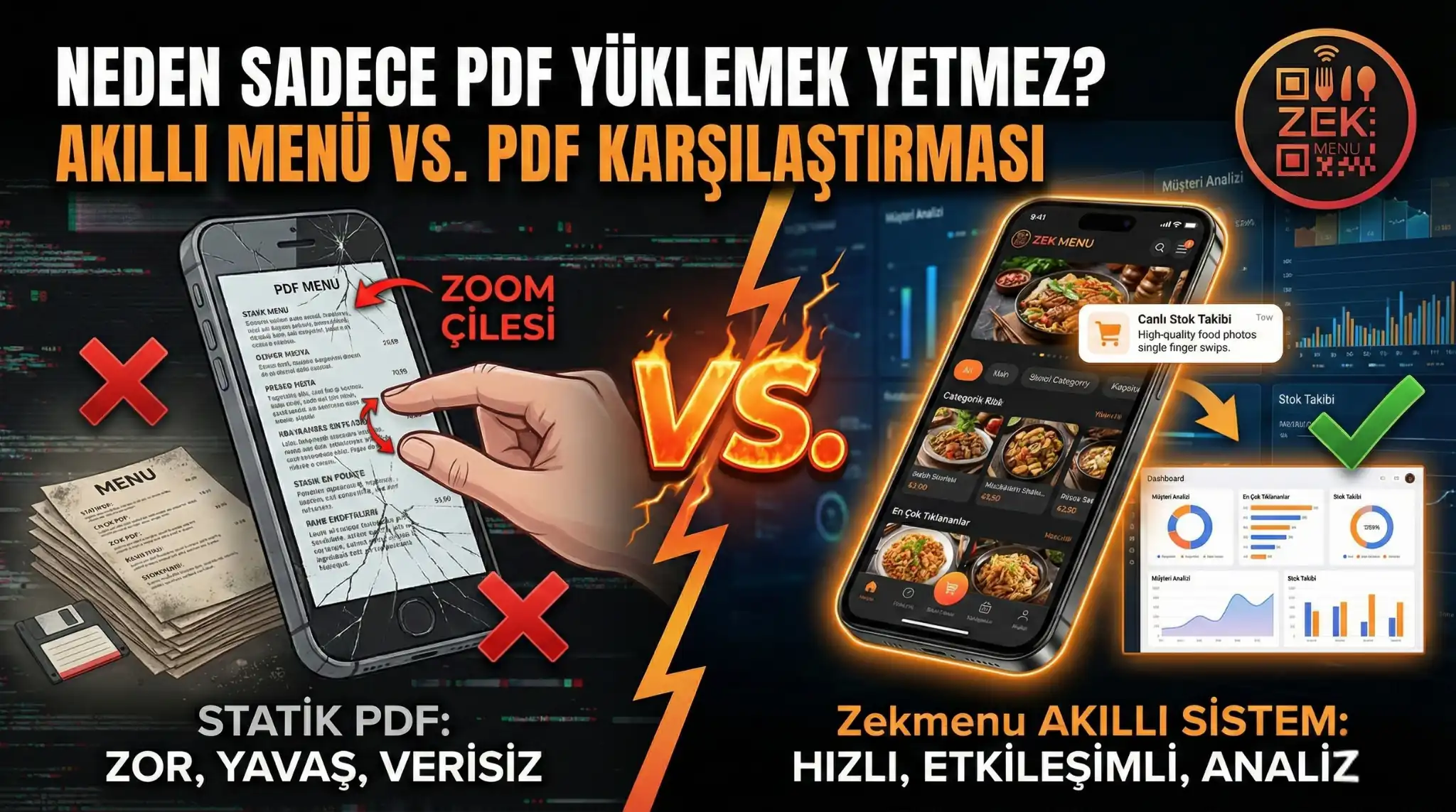 PDF Menü Mü, Akıllı QR Menü Mü? Restoranlar İçin Karşılaştırma