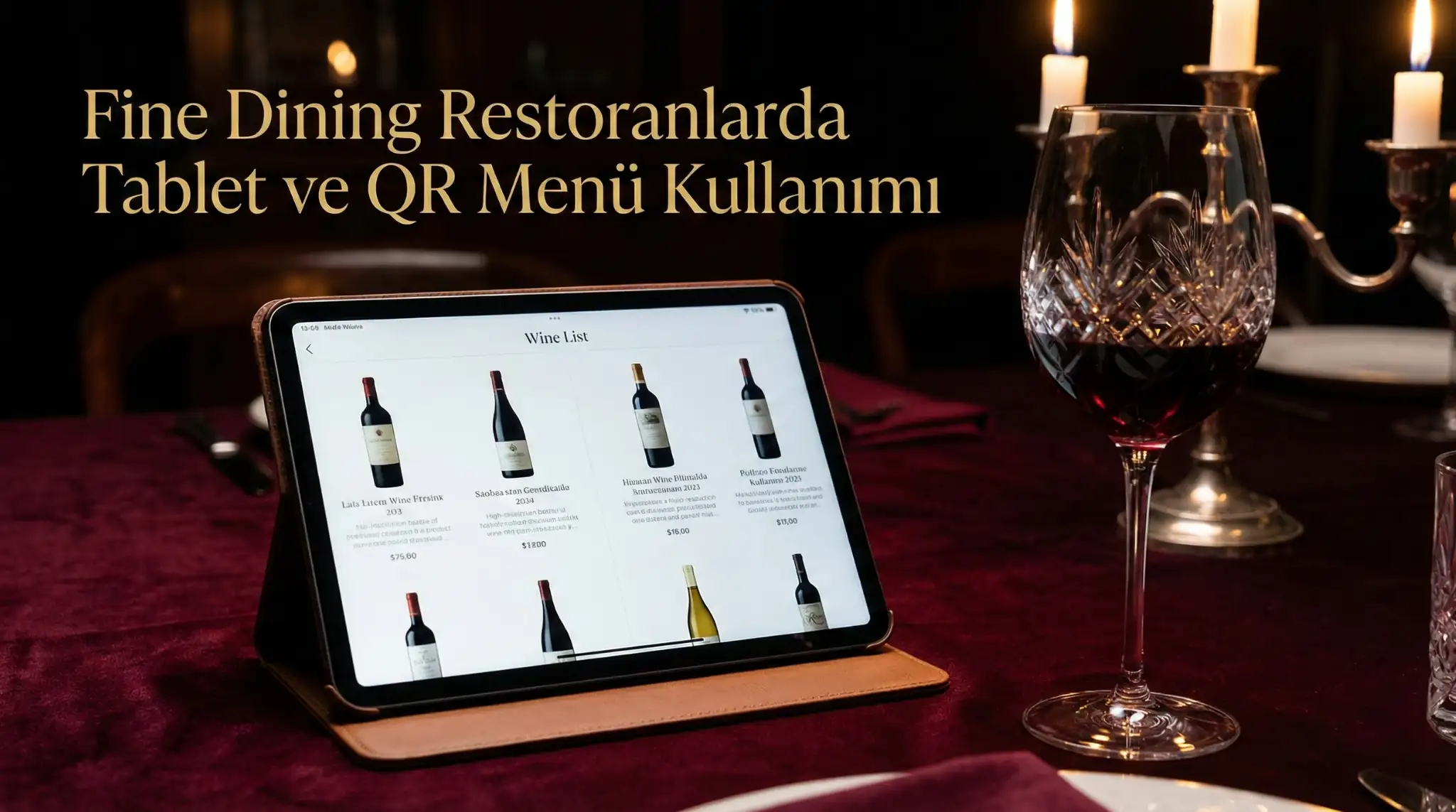 Tablet and QR Menu in Fine Dining Restaurants