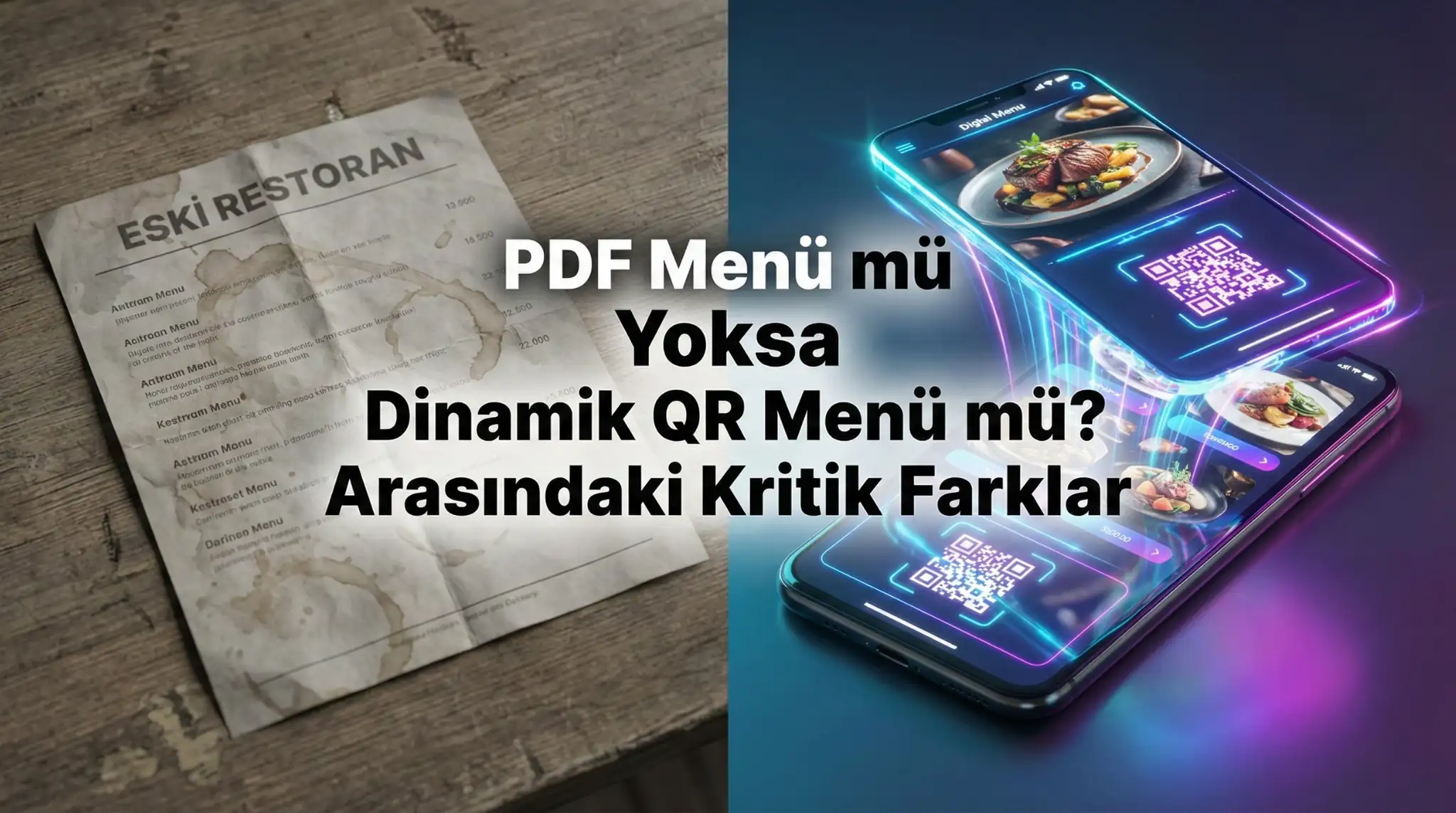 PDF Menü mü Yoksa Dinamik QR Menü mü? Arasındaki Kritik Farklar